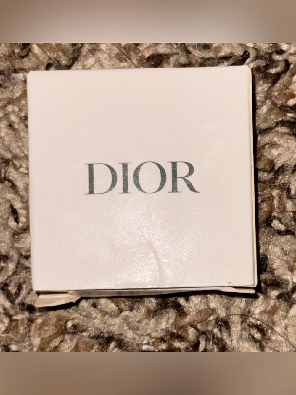 Dior Pink Logo Circular Phone Ring Holder with Silver-Tone Metal